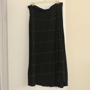 Black skirt with sparkle beads